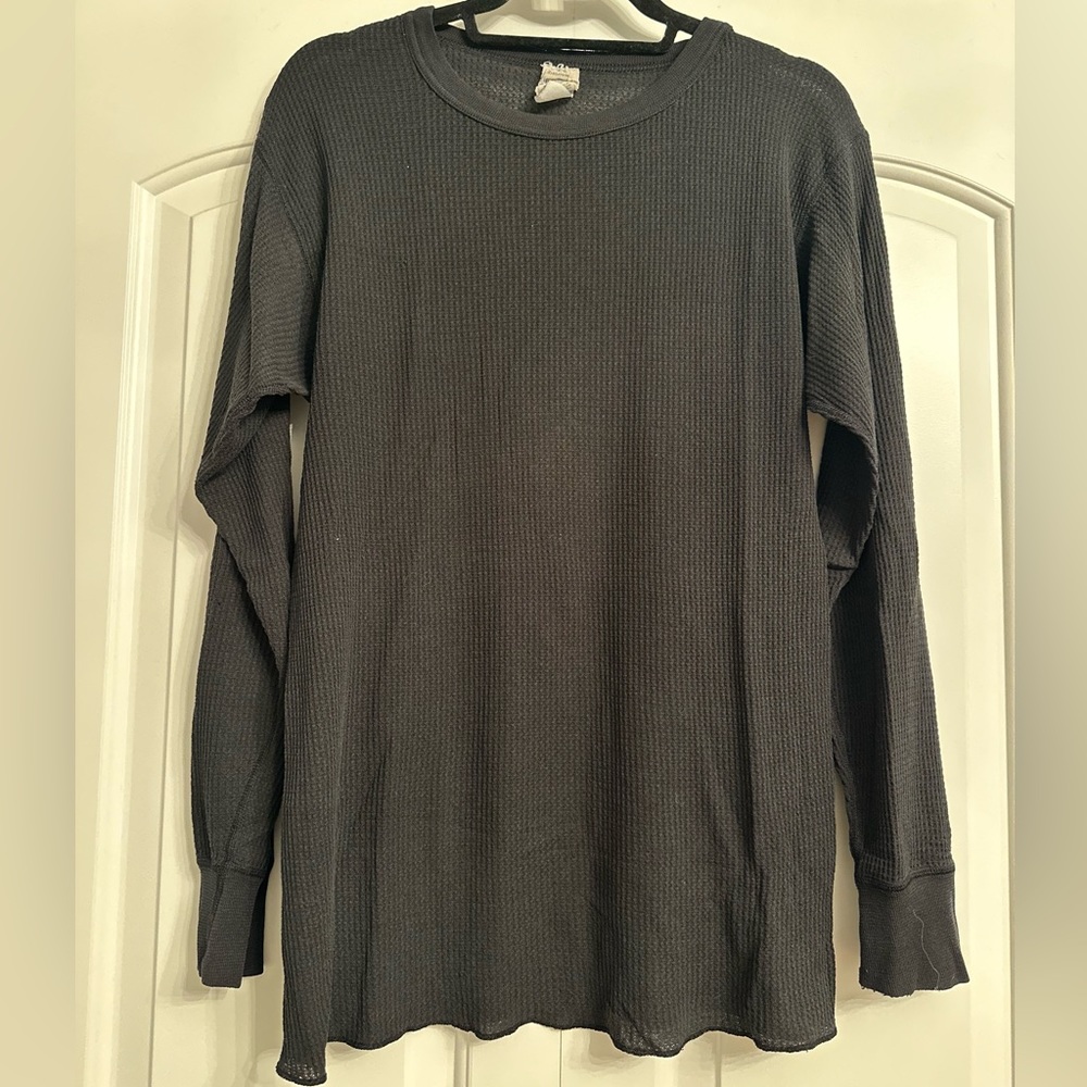Men's Long-sleeve Waffle-knit Long Johns Shirts